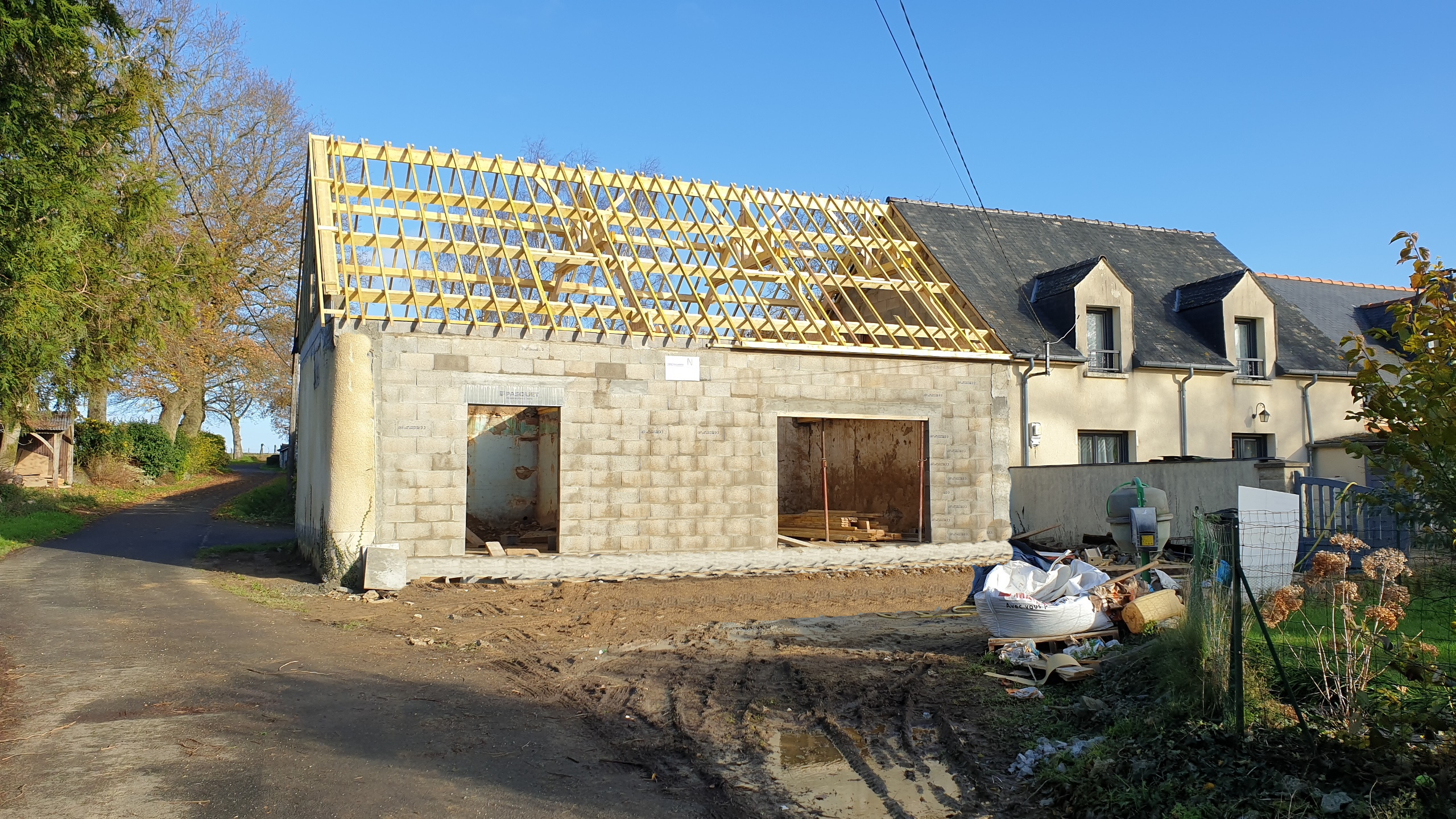 Travaux de rénovation d'une maison à Janzé